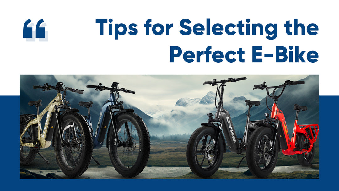 Tips for Selecting the Perfect E-Bike