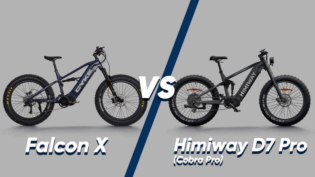 CYKE Falcon X vs. Himiway D7 Pro (Cobra Pro): Full Suspension eMTBs Compared