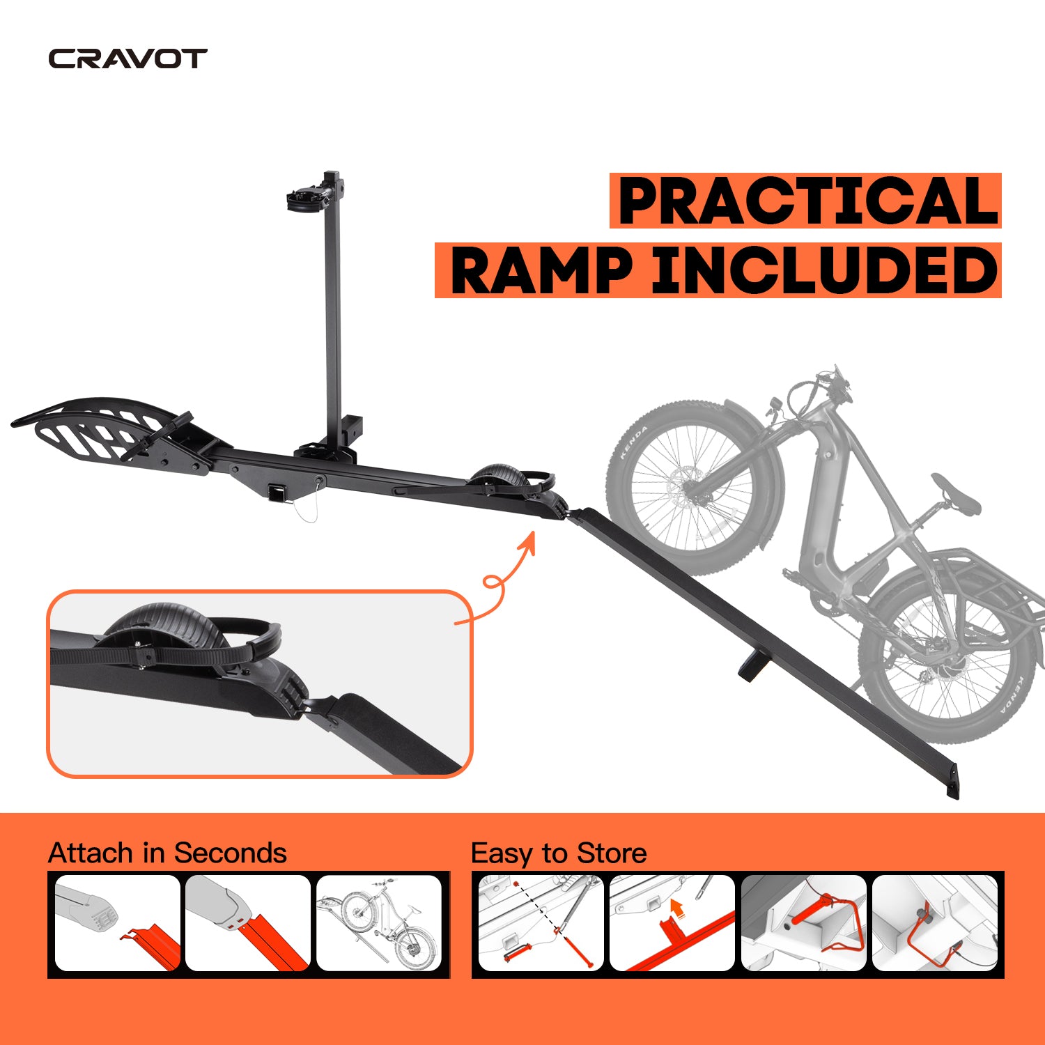 CRAVOT CyberRack E1 Hitch Bike Rack – CYKE Bikes