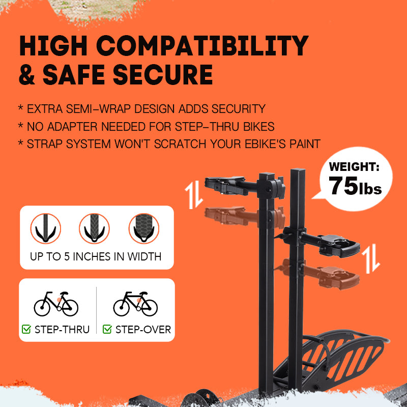 CRAVOT CyberRack E2 Hitch Bike Rack | 200 lbs, Foldable Design – CYKE Bikes