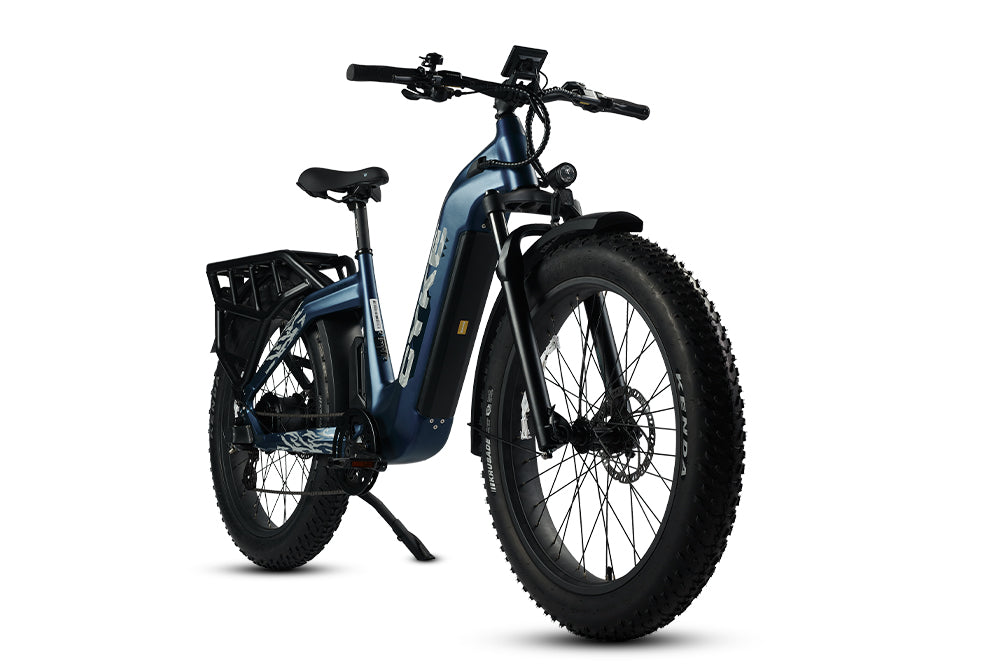 750W, 48V 20Ah, 80miles+, 450lbs Load, Class 3 Hunting Step Through Ebike for sale, Fat Tire, CYKE Lynx, Classic Blue 750W, 48V 20Ah, 80miles+, 450lbs Load, Class 3 Hunting Step Through Ebike for sale, Fat Tire, CYKE Lynx, Classic Blue