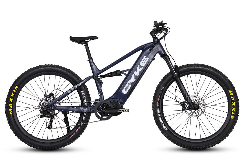 e bike trekking full suspension CYKE Falcon S Full Suspension MidDrive Electric Mountain Bike
