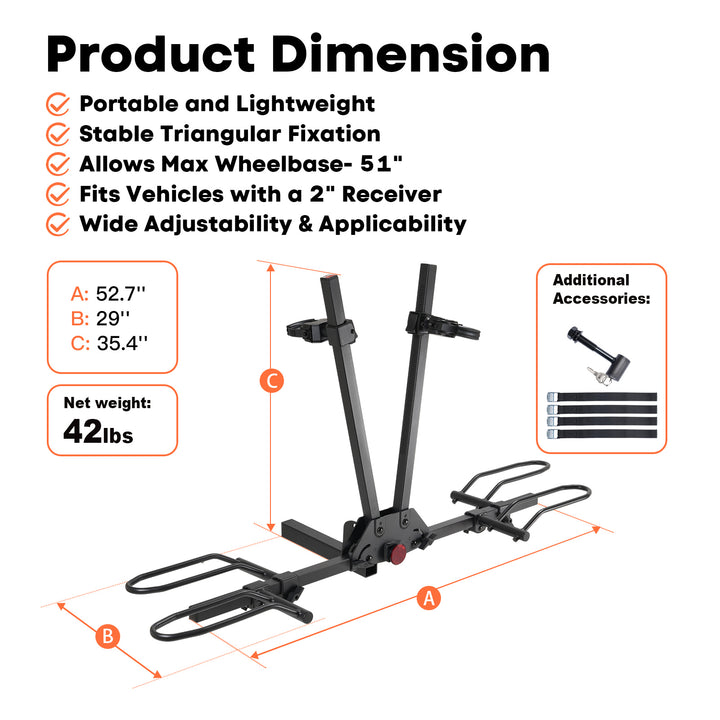 Cravot MagRack F2 Foldable Hitch Bike Rack