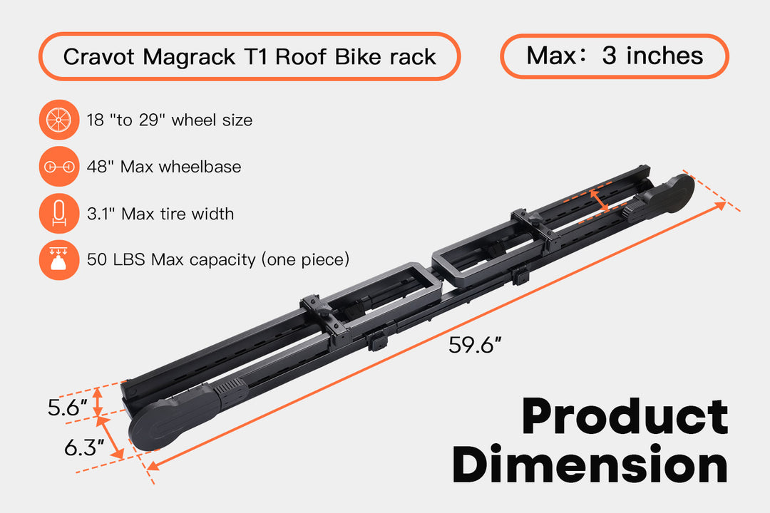 CRAVOT MagRack T1 Roof Bike Rack